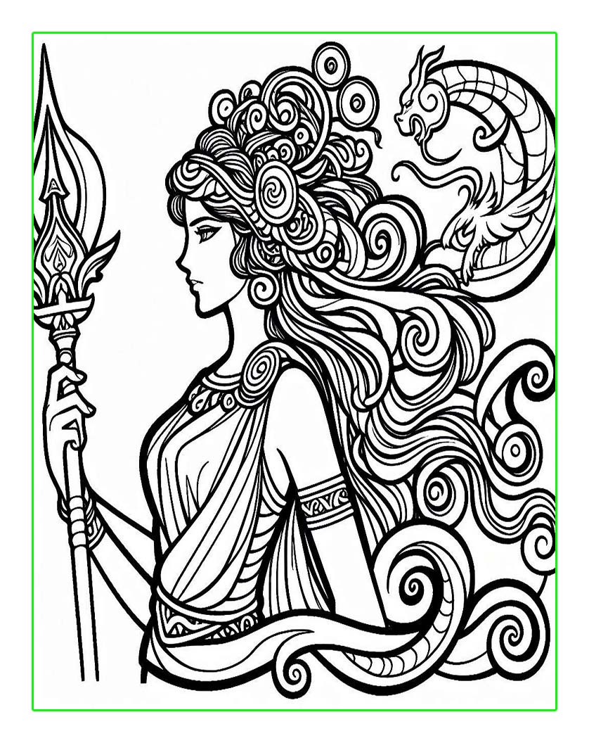 Aphrodite Coloring Pages For Todder