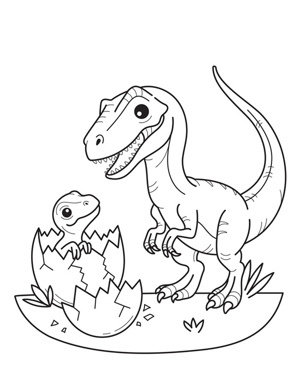 Velociraptor Coloring Pages